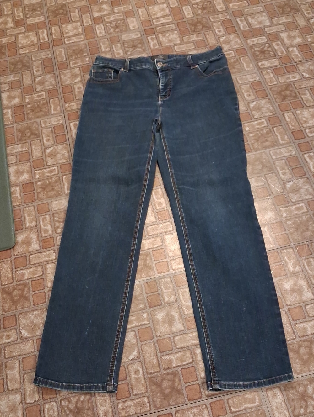Chico's So Lifting, Slimming Women's Dark Blue Straight-Leg Jeans Size 2 Regular